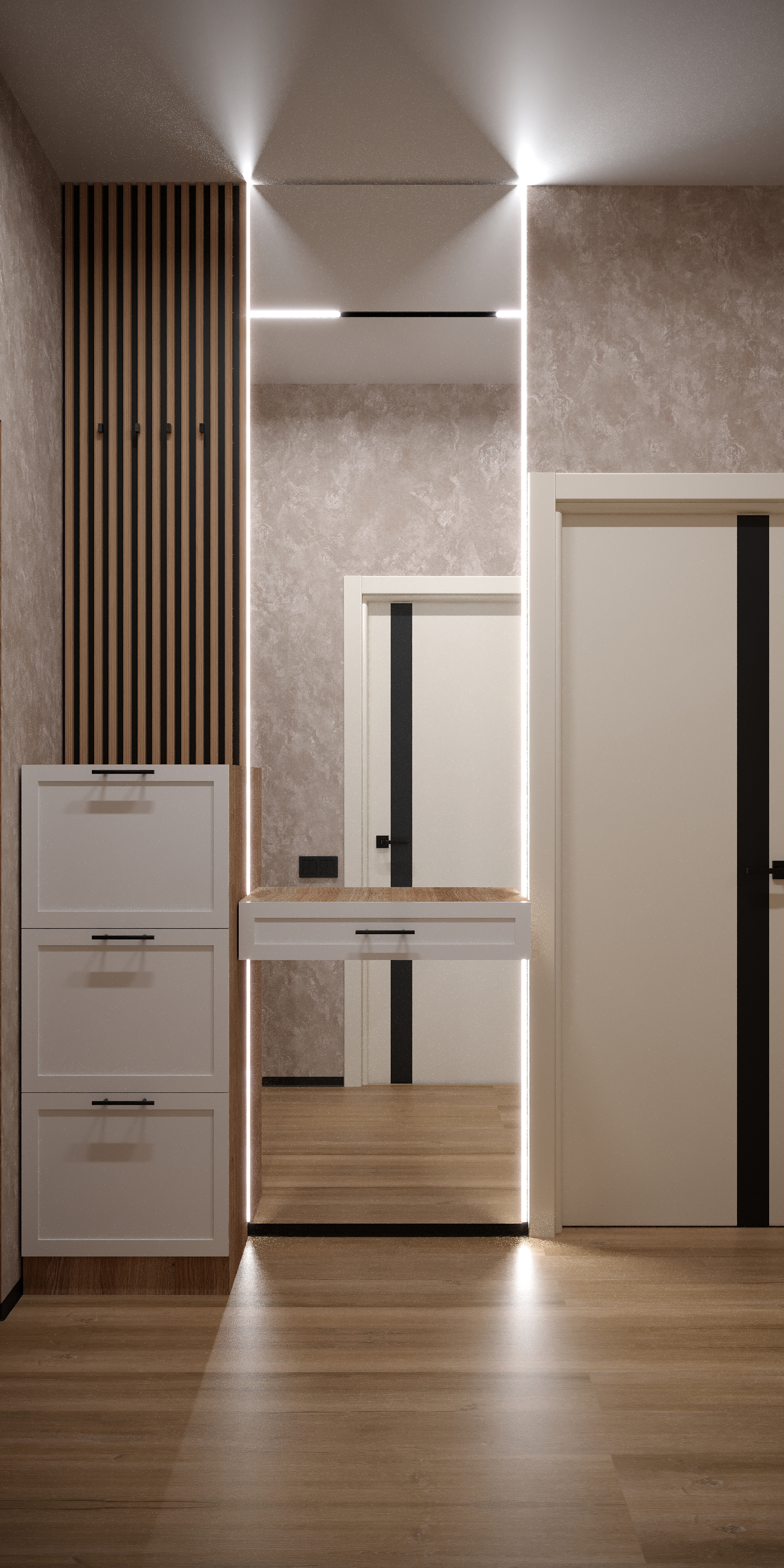 Flat project for the family with a teenager-29