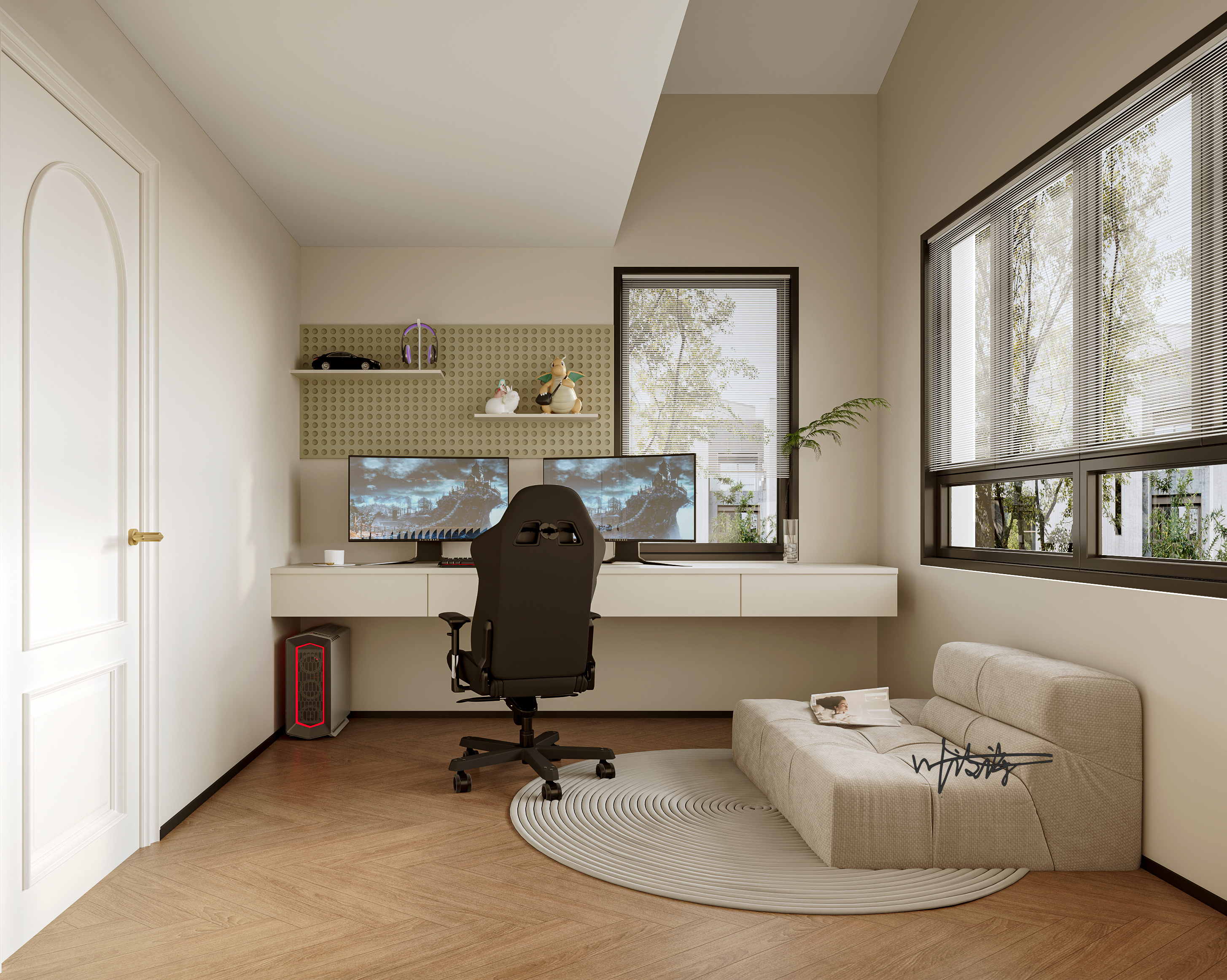 家装设计|治愈系轻法式奶油风-5