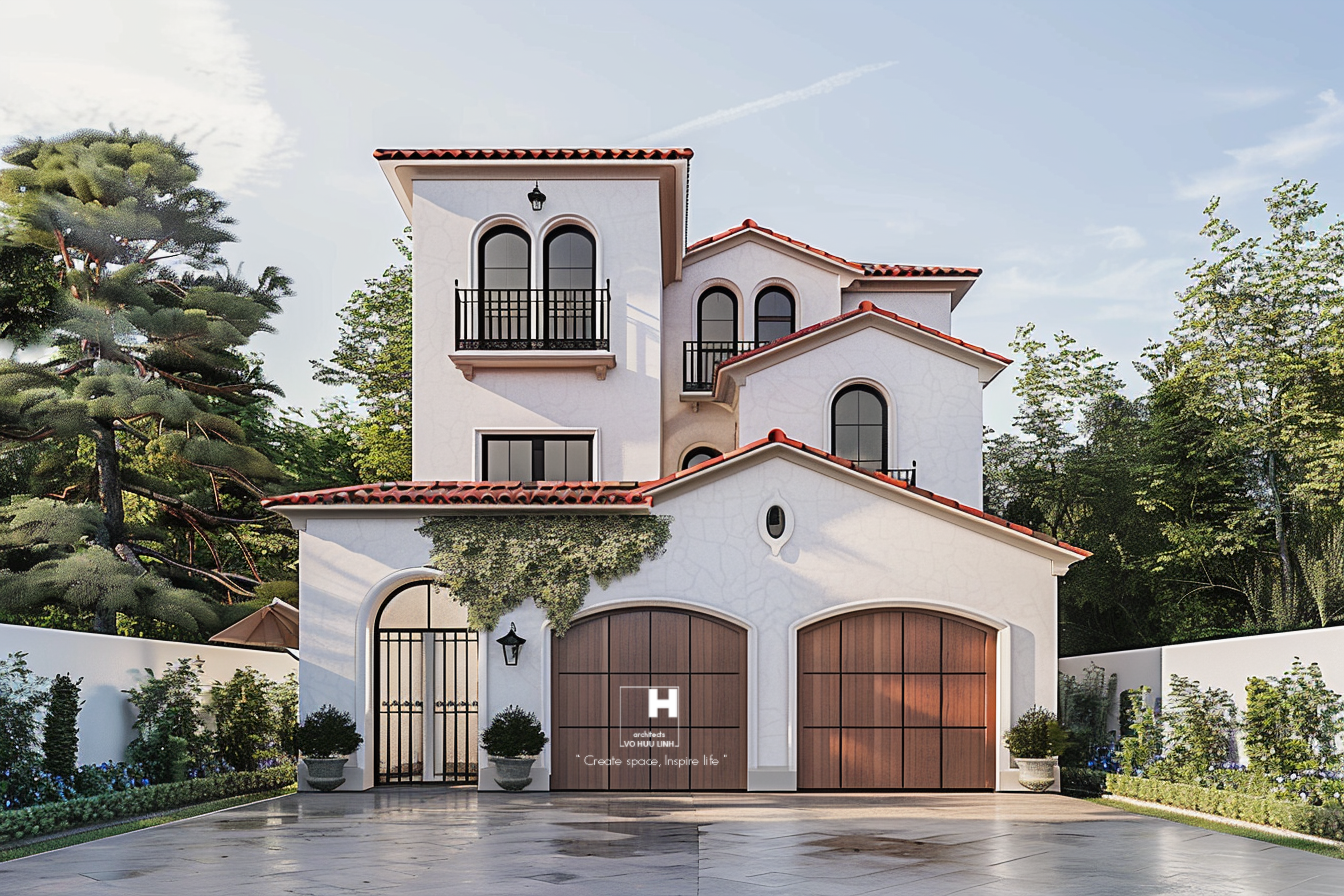 Biệt thự đẹp phong cách Tây Ban Nha-0