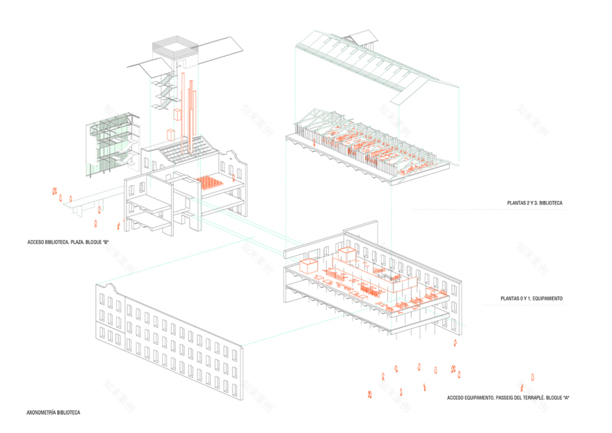 巴塞罗那旧厂房变身图书馆 | 融合历史与现代的创意设计-25