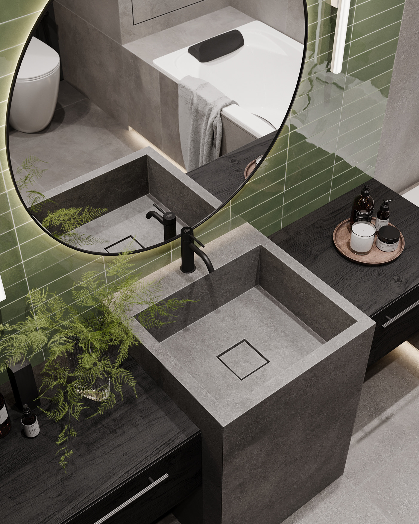 83㎡深色系小空间公寓设计-19