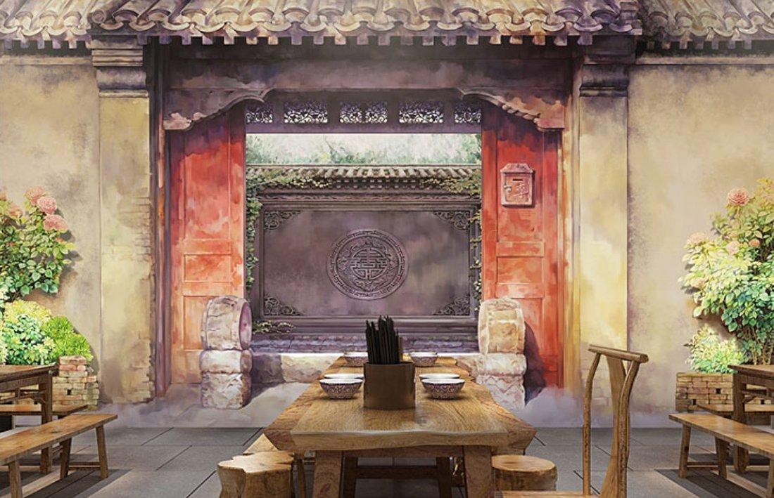 
湖南株洲餐厅、饭店墙绘设计 -3