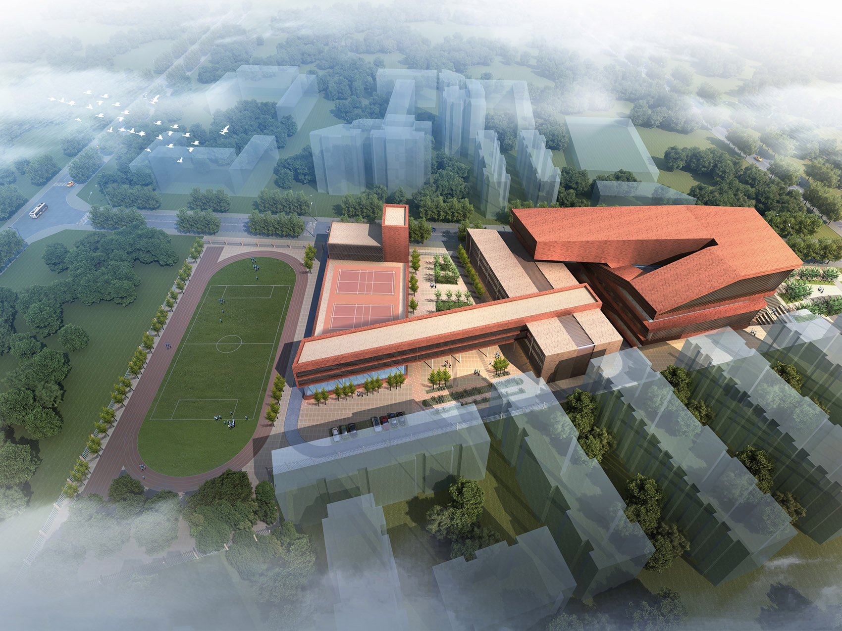 成都市金牛区图书馆及外化成中学 / 杜兹设计-100