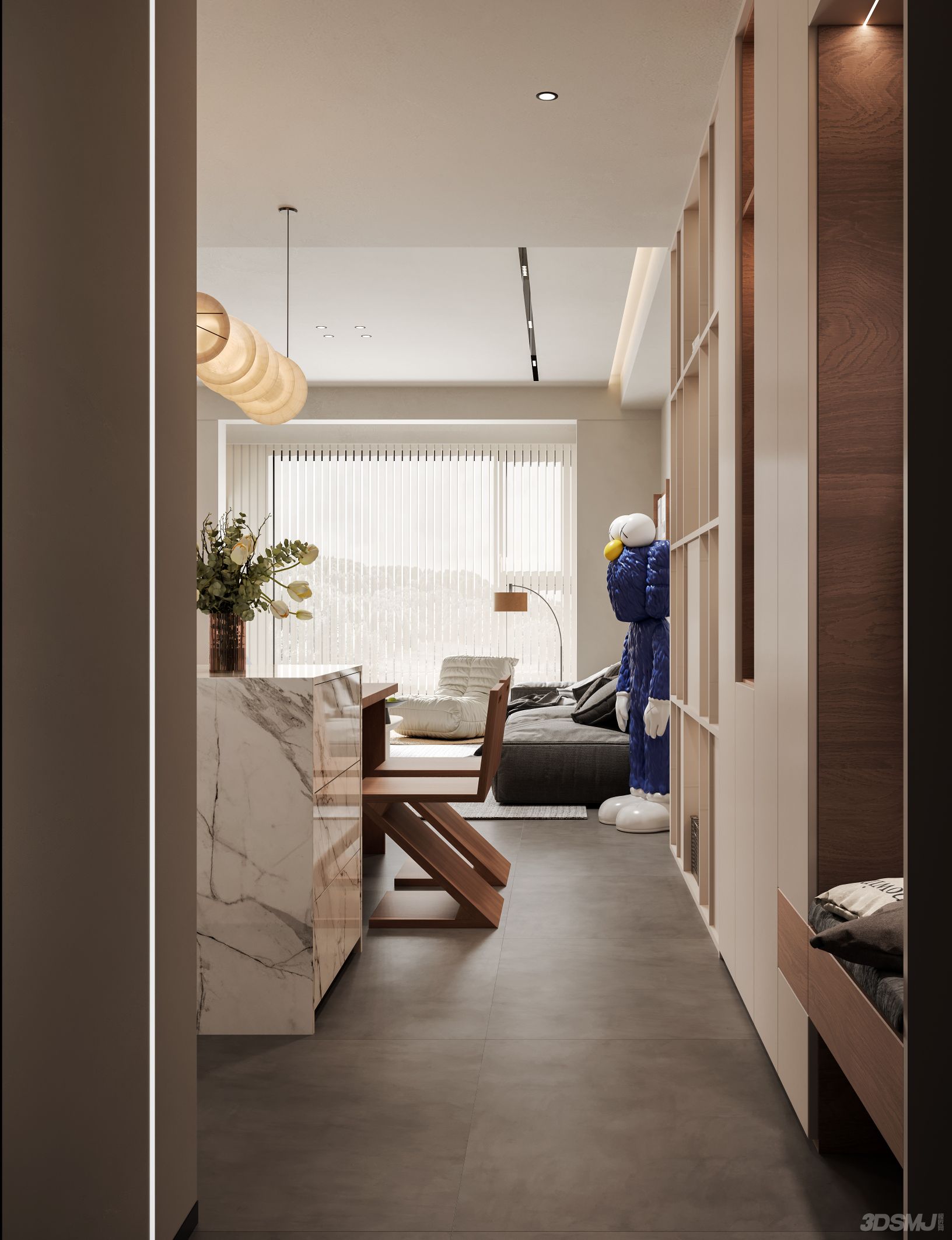 简约客餐厅效果图-5