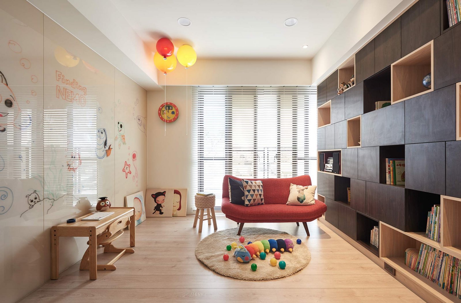 打通的不只是空间！一家 4 口的双拼198㎡日光亲子宅  大秝设计-13