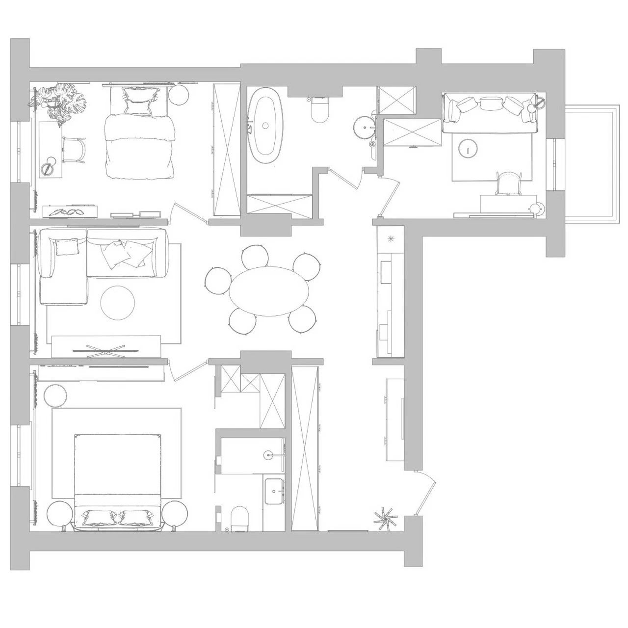 81㎡四口之家-20