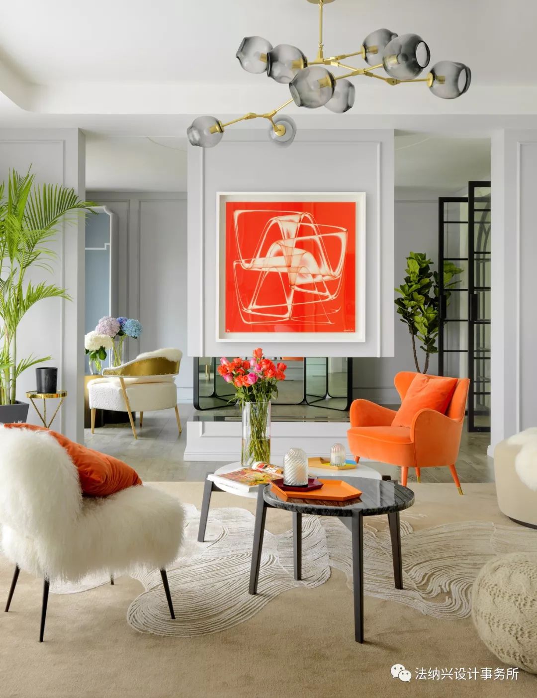 浪漫法式贯穿全屋，会所办公一体化别墅改造-14