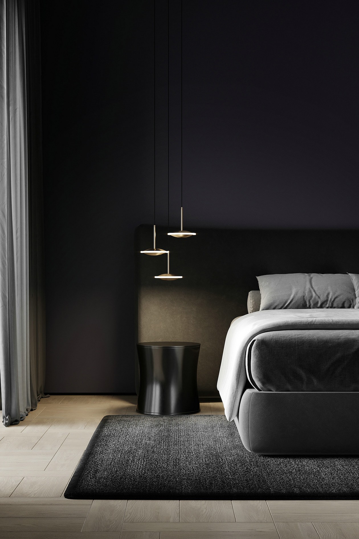 高级黑色系公寓设计-15