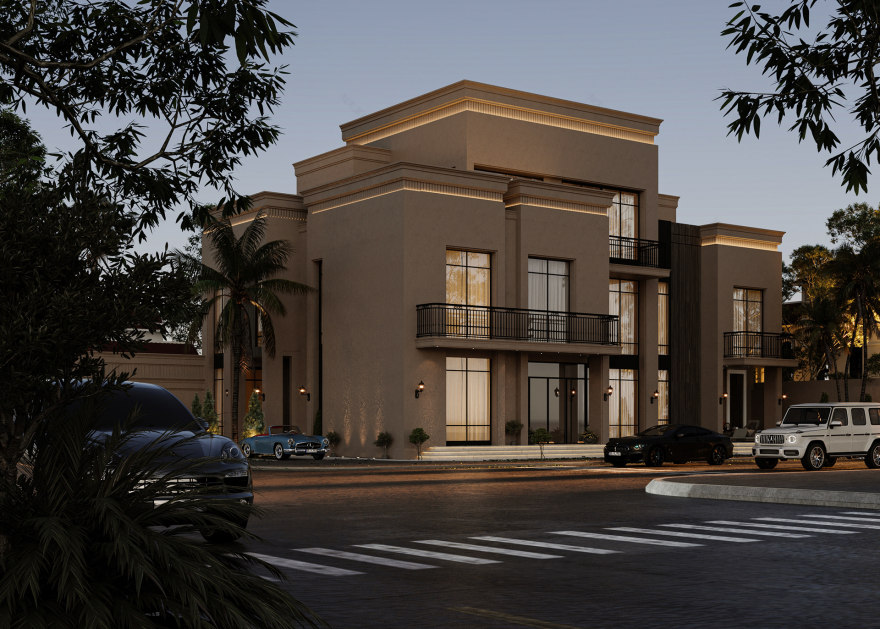 Neo Classic Villa Facade 设计与可视化-26