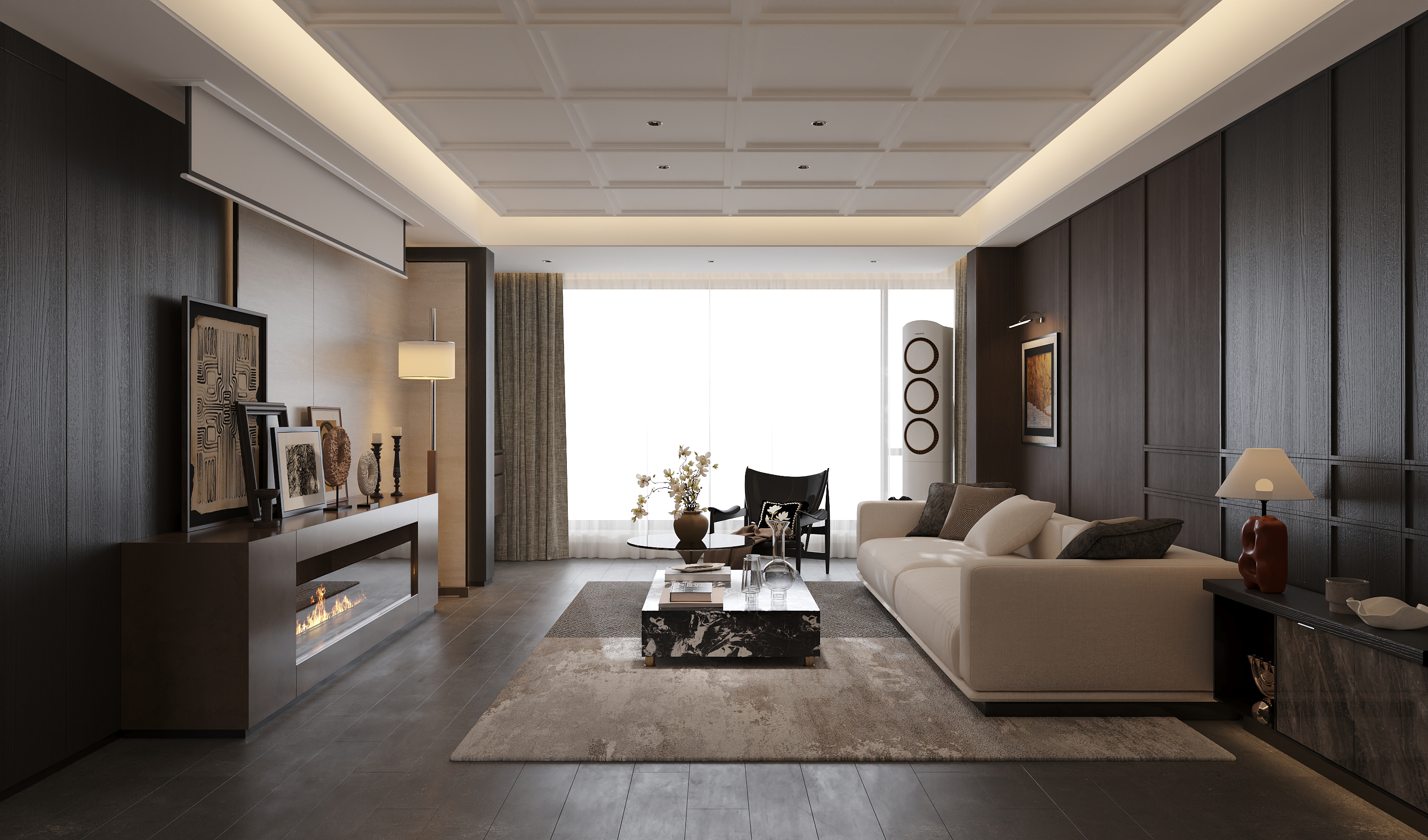 沈阳  悦景新世界146㎡  复古老钱风效果表现-6