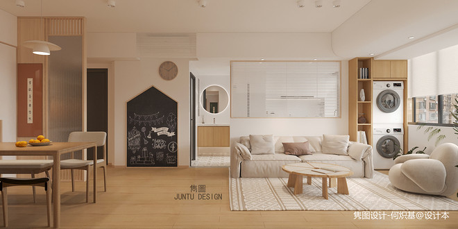 25万元三居91平米装修案例·91㎡日系原木风旧房改造丨葡萄牙万福-19