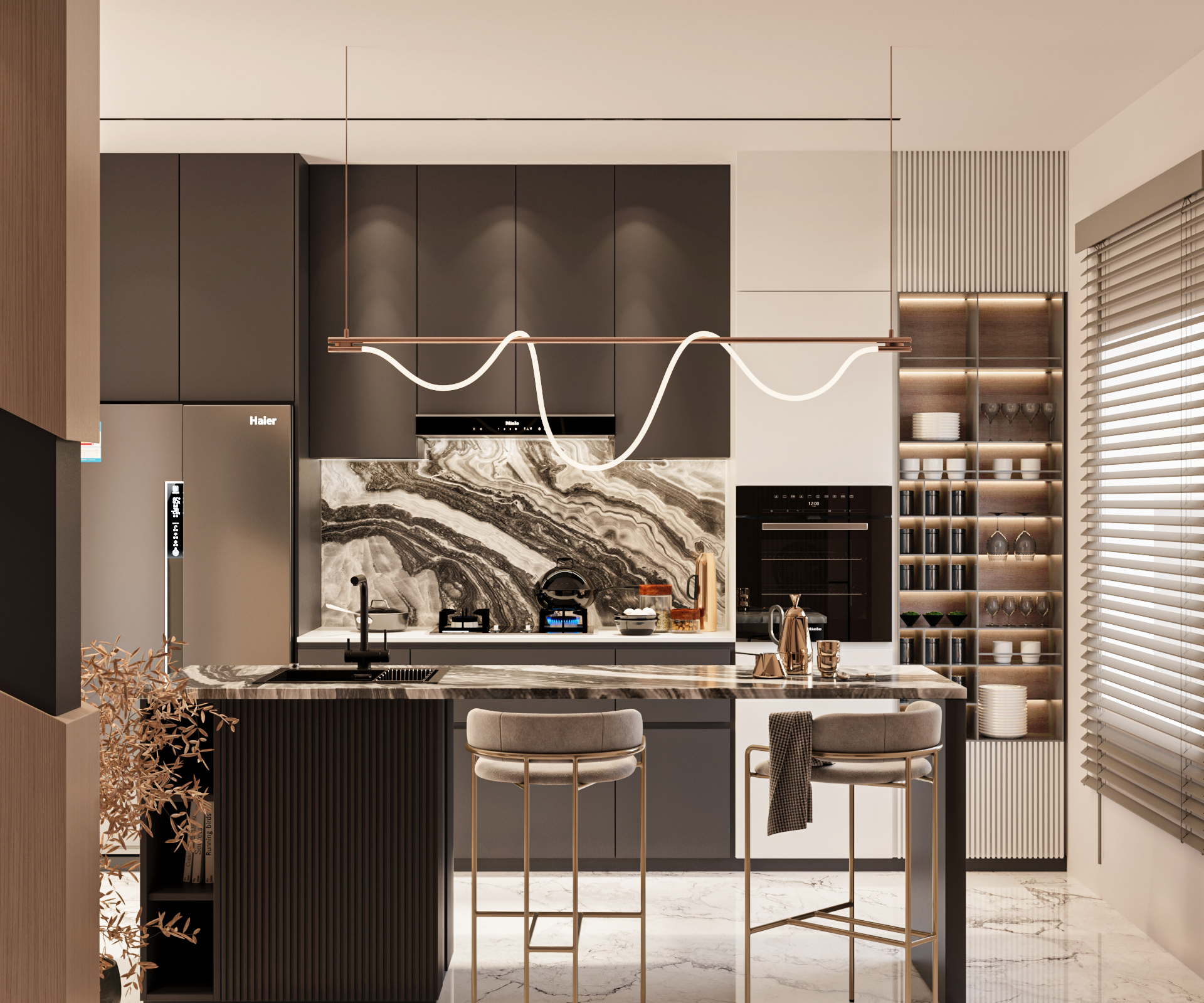 MAJLIS AND RECEPTION AND KITCHEN-12