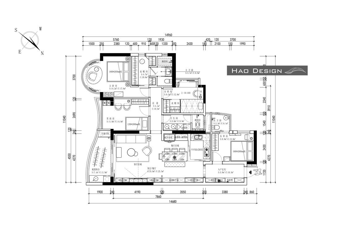 二娃之家 · 超强收纳的 154m²平层三代同堂设计-10