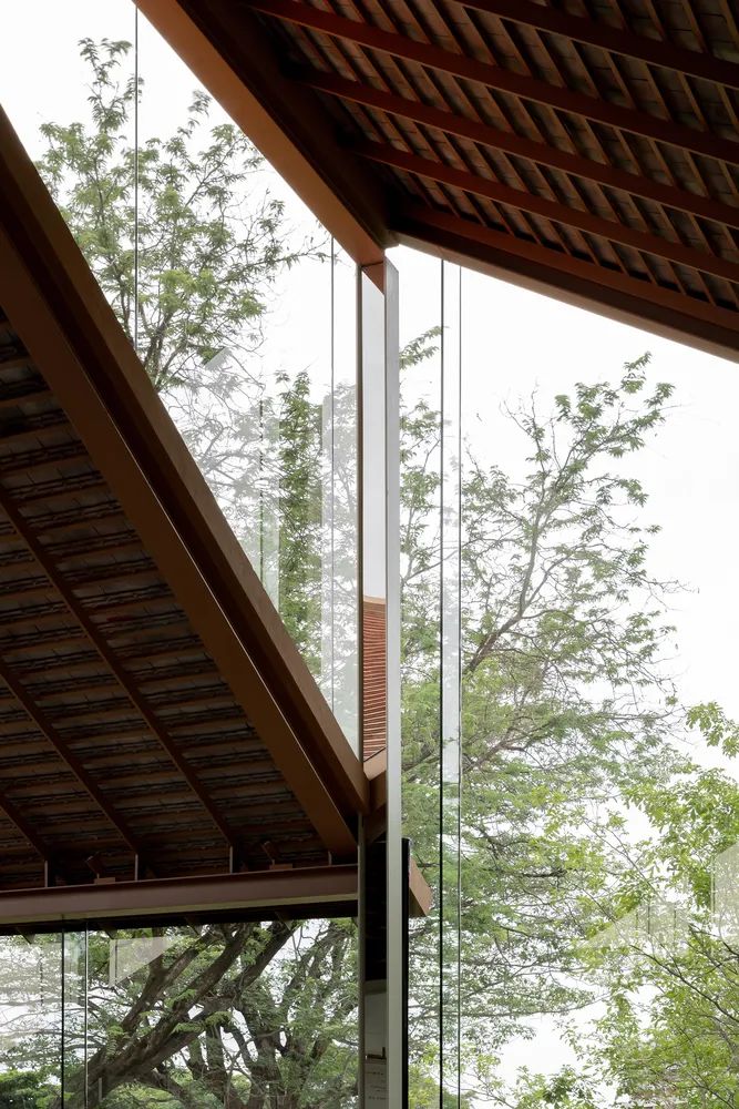 泰国乡村新咖啡馆 | 玻璃与木瓦的生态融合-28