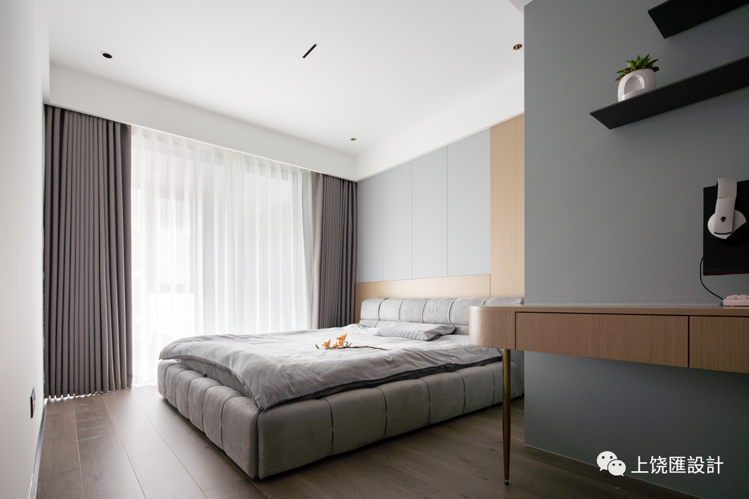 奶油白与原木色居住空间设计丨红石空间设计-31