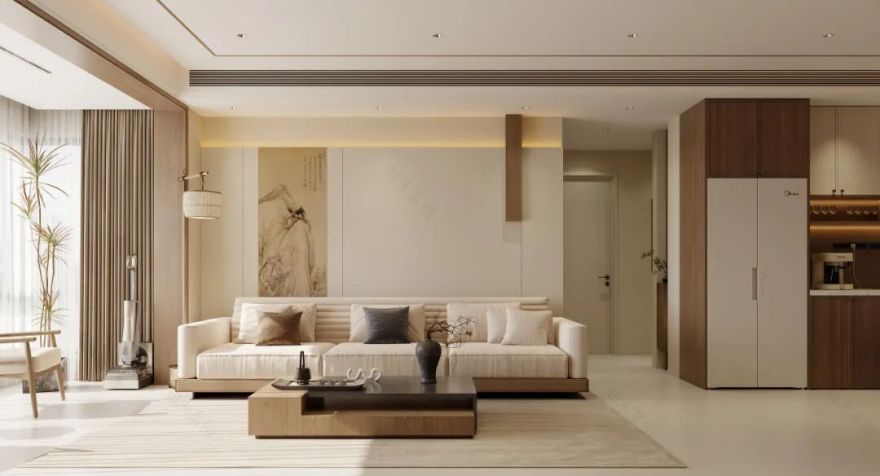 宋氏美学风现代客厅设计丨胡高明-4