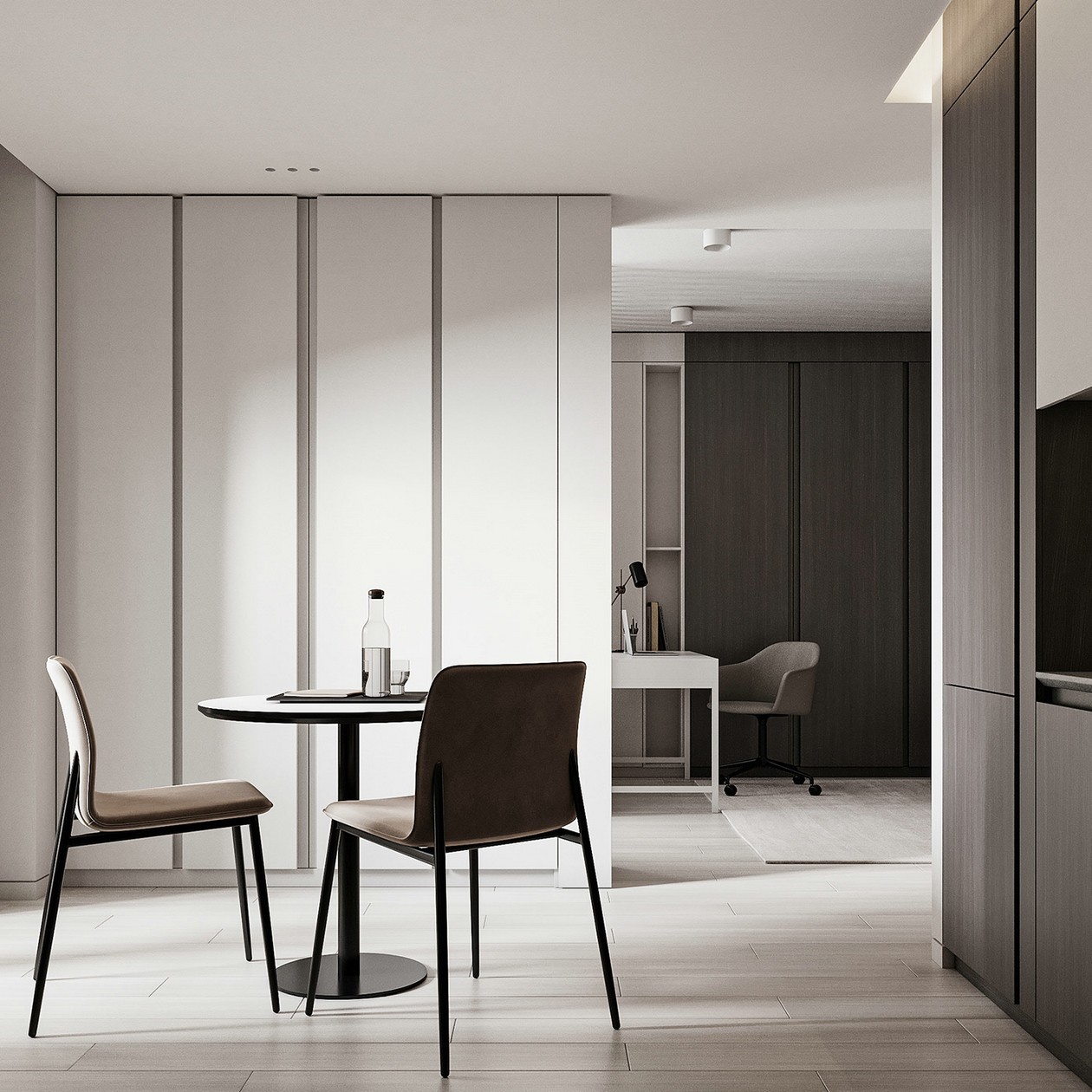 浅色系小空间公寓设计-5