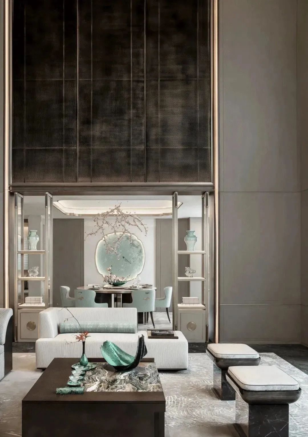 碧水红绿,戴昆中式豪宅设计-17