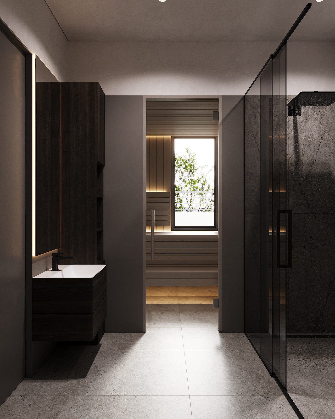 意式黑灰轻奢风室内设计-59