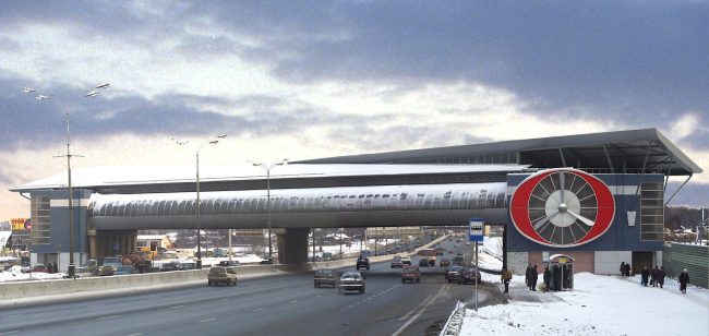 91 km MKAD（莫斯科 Ring Road）带零售设施的人行天桥丨俄罗斯莫斯科-31