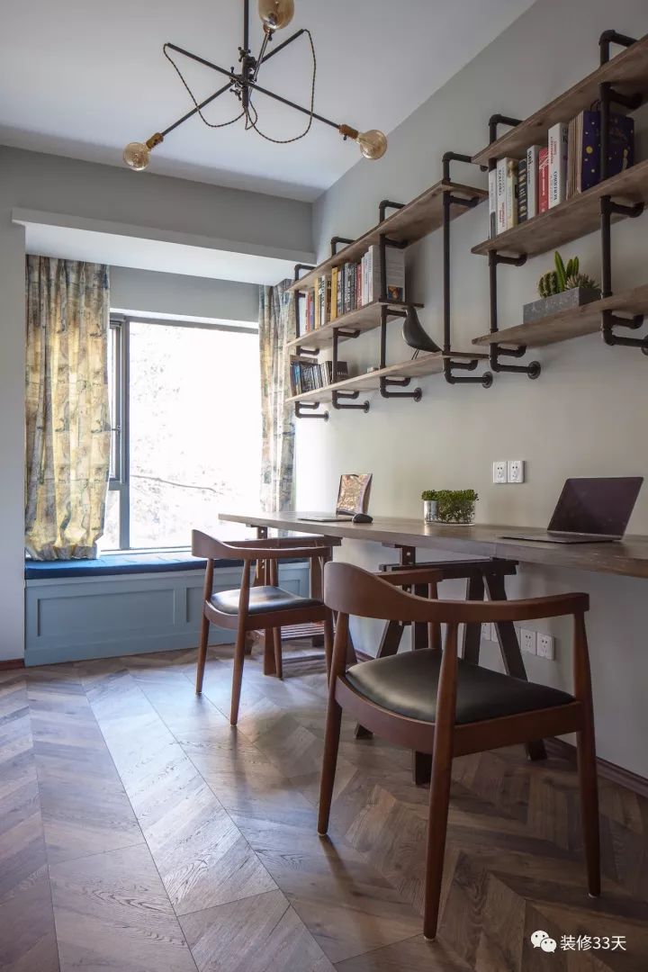 【装修】148平轻工业蓝色婚房 这才叫风格-18