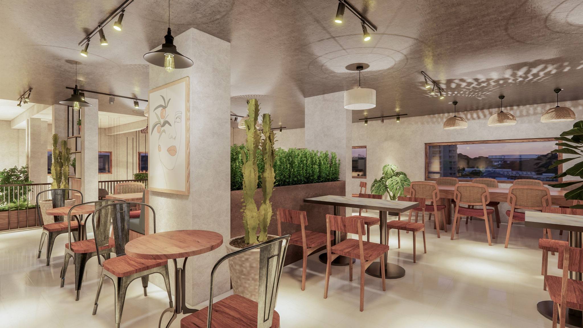 Sketchup咖啡室室内模型丨Maiphuongkts-1