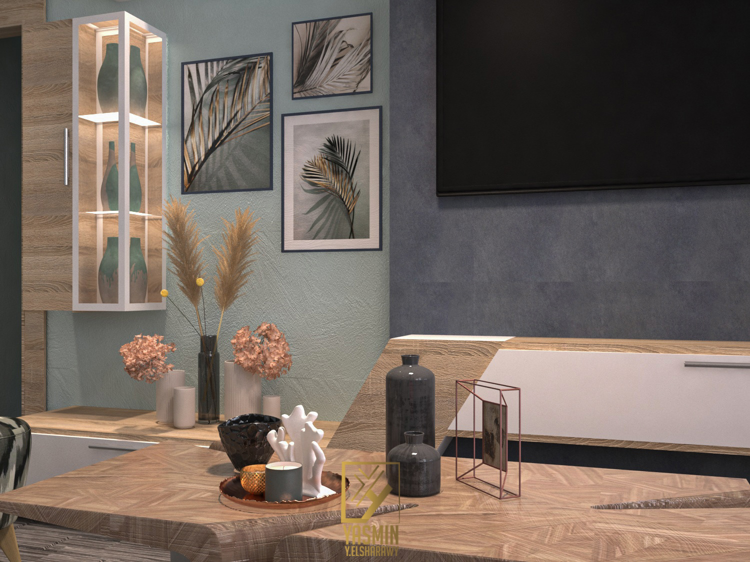 House Hall 设计（厨房餐厅客厅）-6