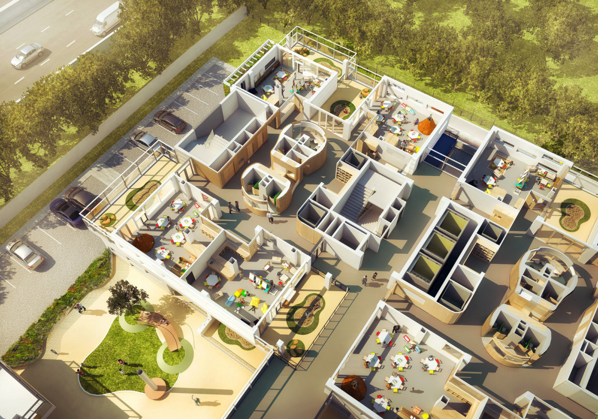 新加坡“认知塔”幼儿园,儿童视角打造互动学习环境-17