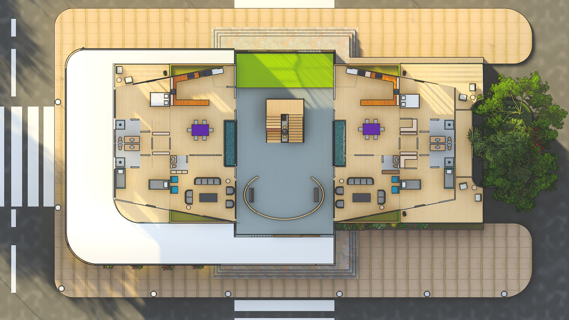 Residential Apartment Complex with Cafe-18