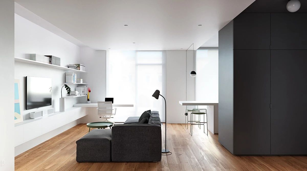 简约优雅的 78㎡一居室设计-66