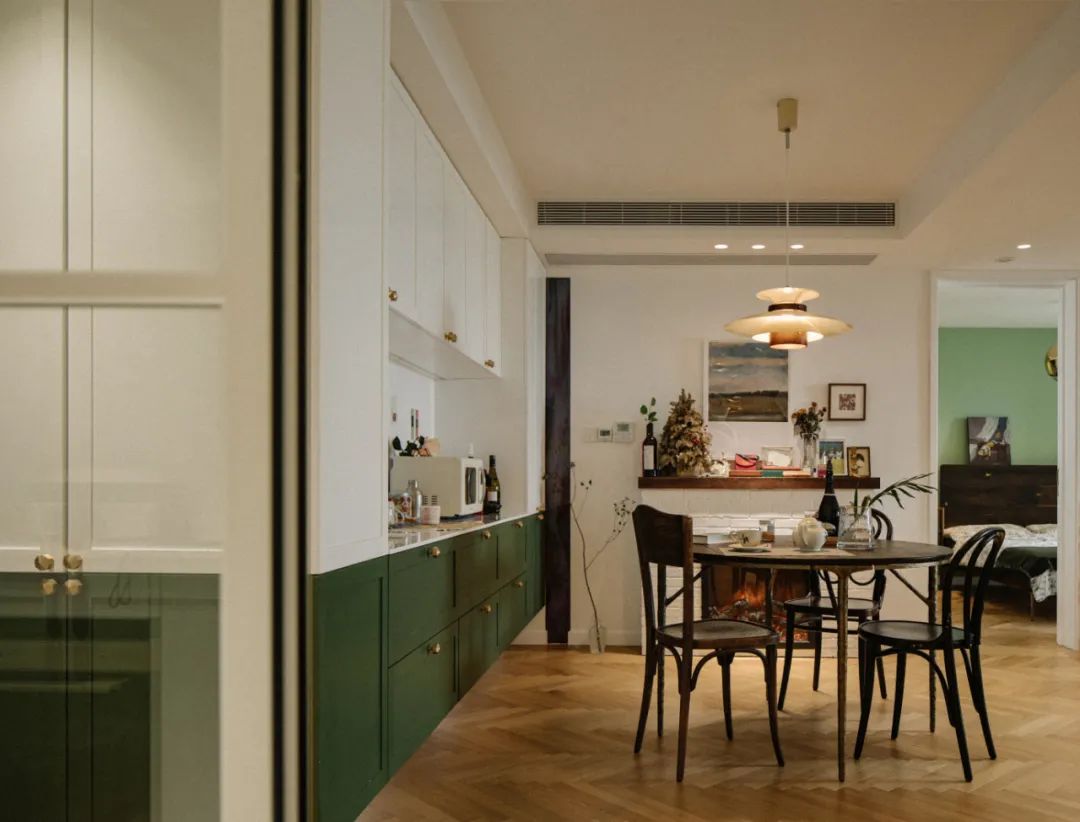 绿意复古，108㎡二手房变身温馨美宅-44