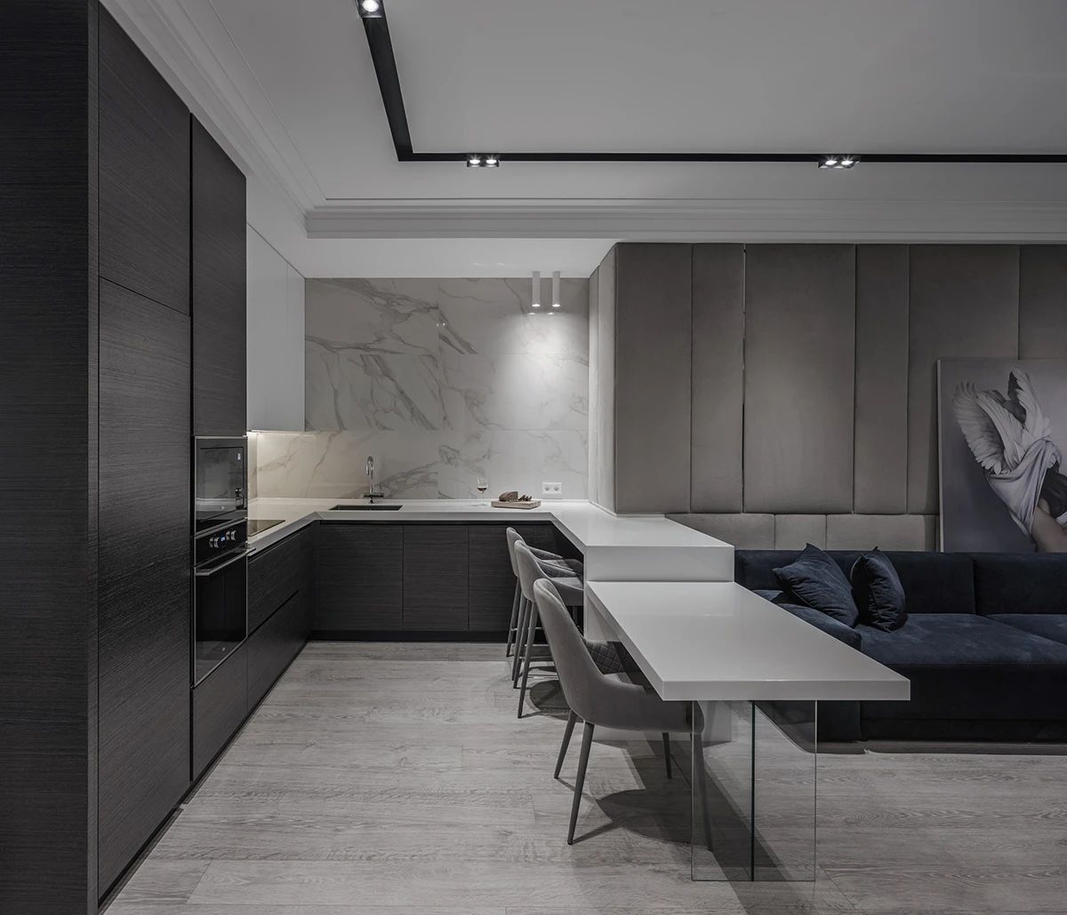 现代灰色家居设计丨乌克兰基辅丨时尚建筑师-15