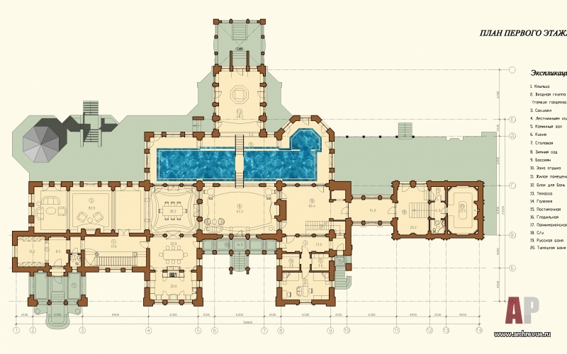 现代风格庄园室内外设计项目丨俄罗斯莫斯科-75