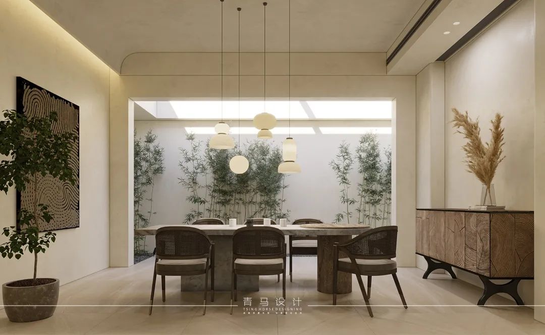 融创揽月府·赵志远设计·现代侘寂风格·380㎡合院丨青马别墅空间设计-67