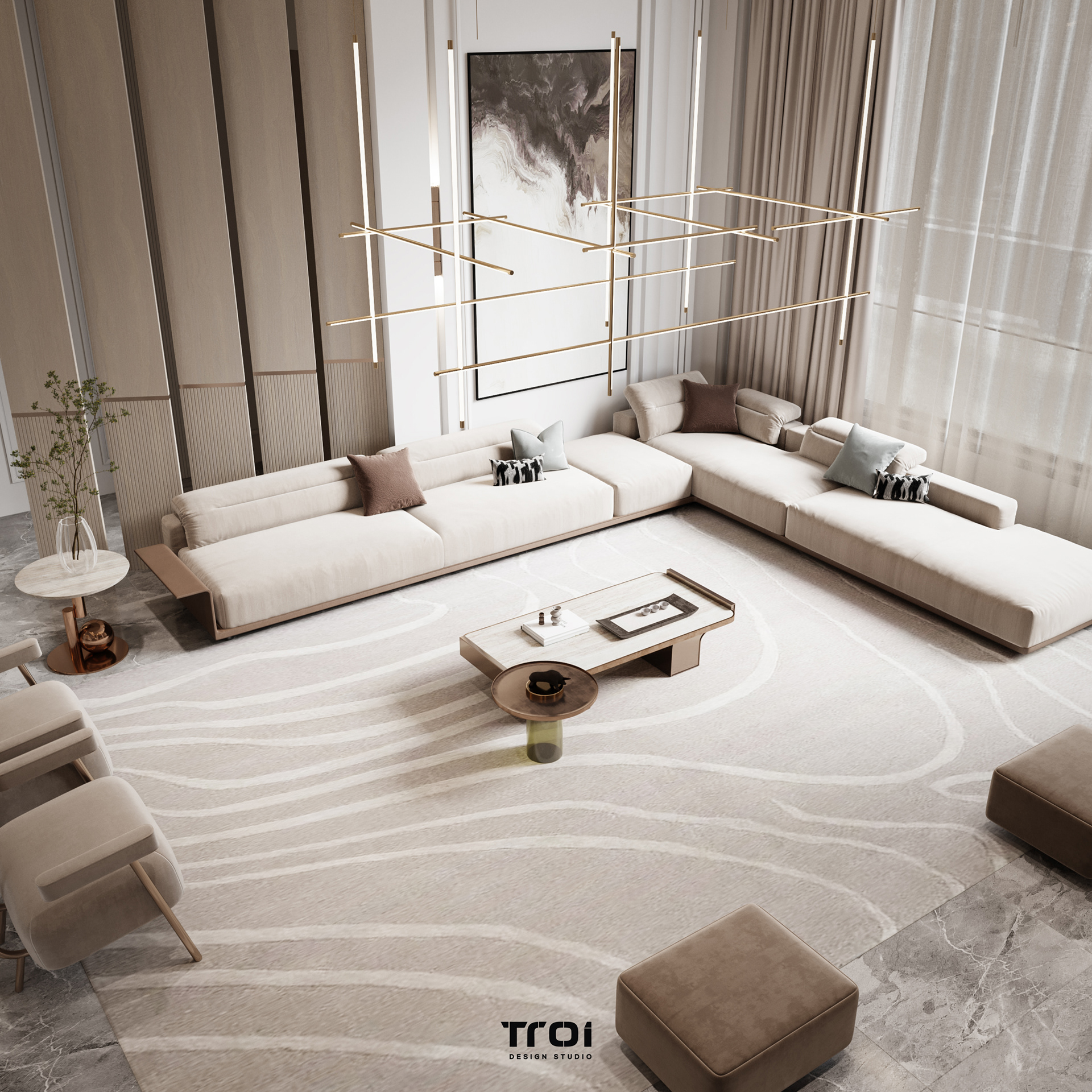 家庭大厅丨Troi Design Studio-14