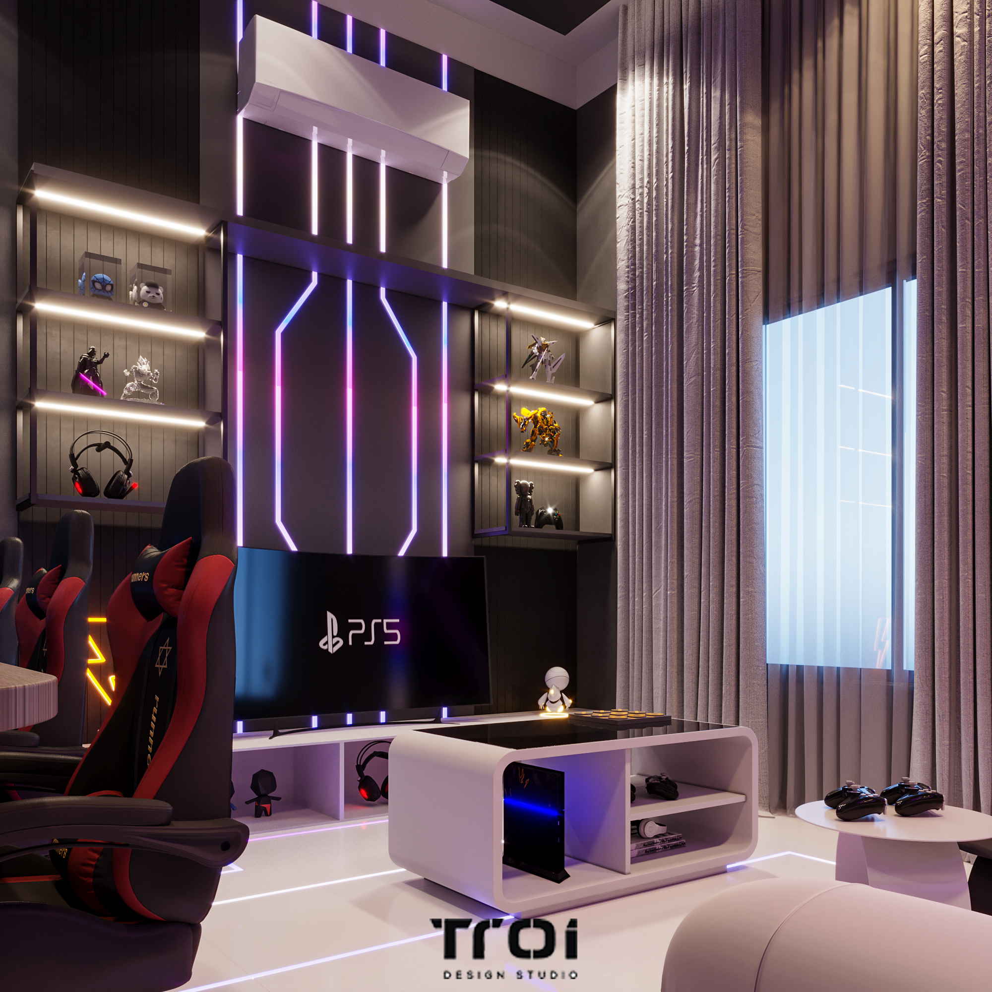 现代风格游戏室设计丨Troi Design Studio-24