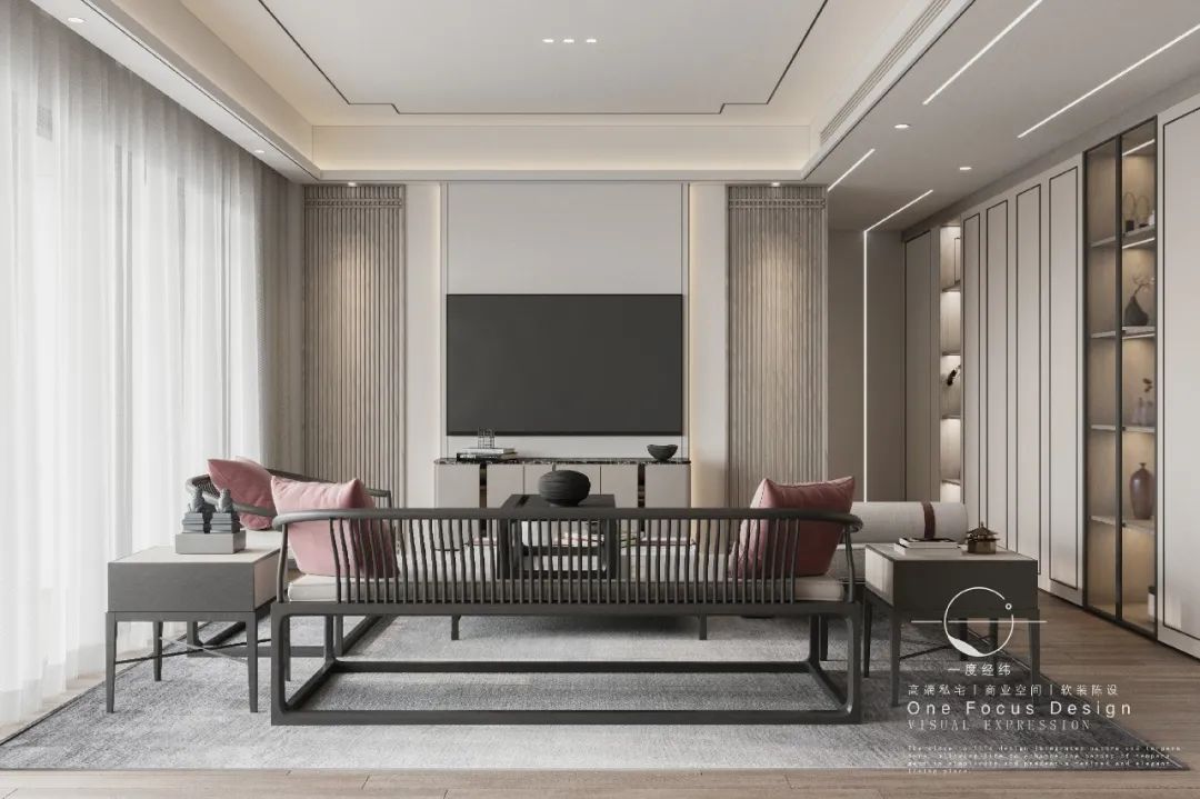 清平乐 | 203㎡现代东方美学大平层,演绎自然与文化的共生-13