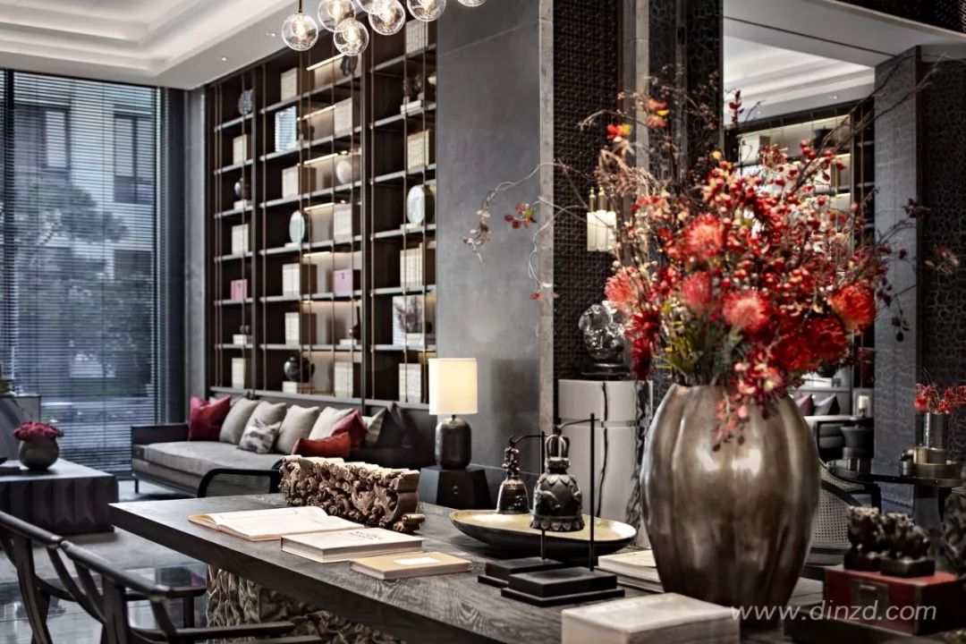天津津门大院售楼处 | 古韵墨色与现代材质的完美融合-22
