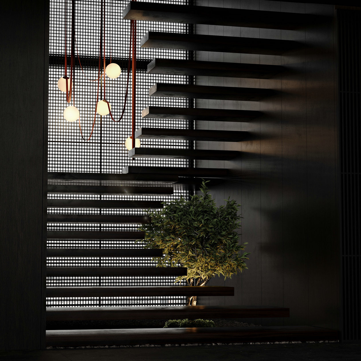 213㎡黑色系别墅设计-10