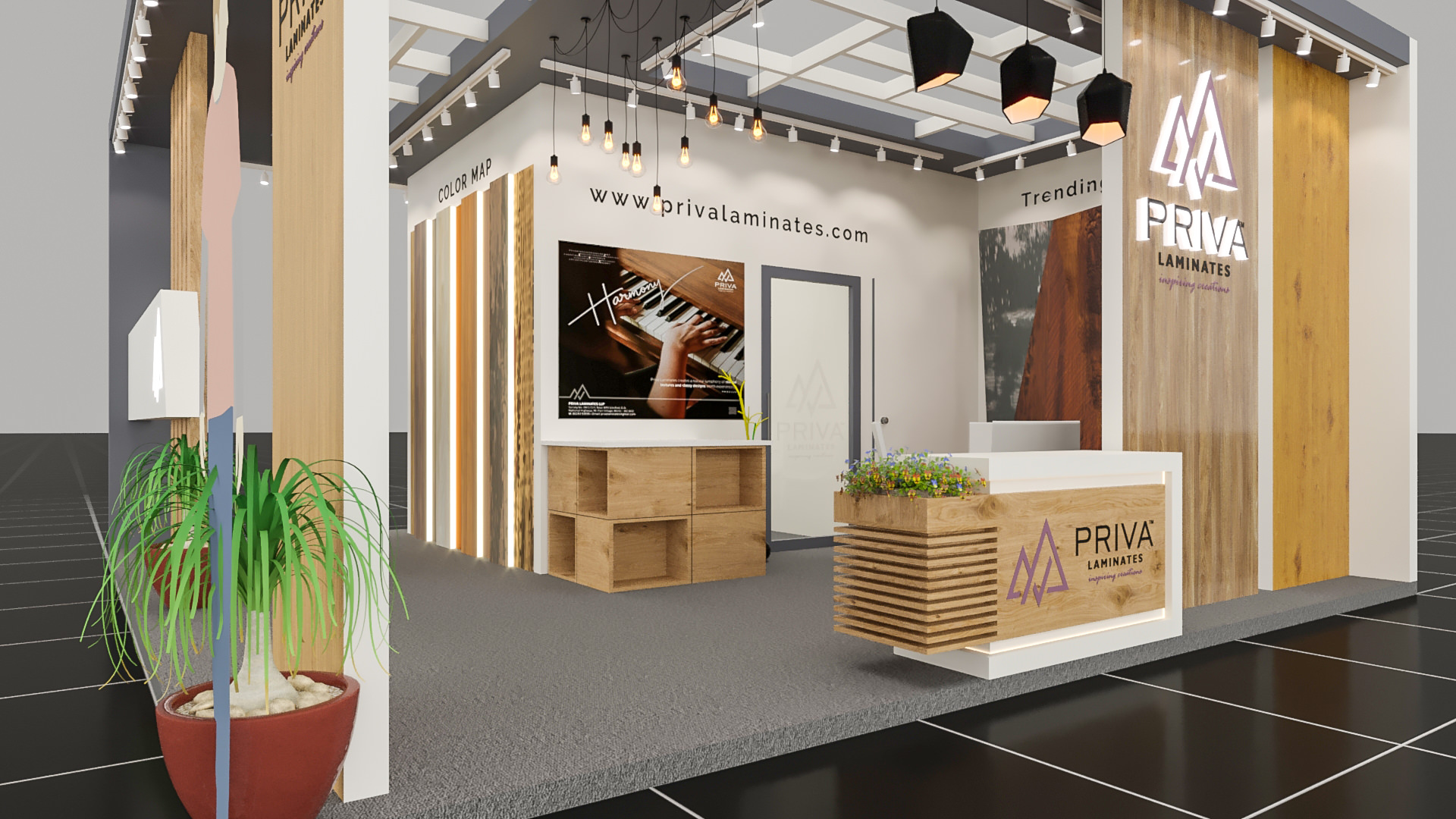 Priva Laminate Booth Design at Acetech Mumbai-3