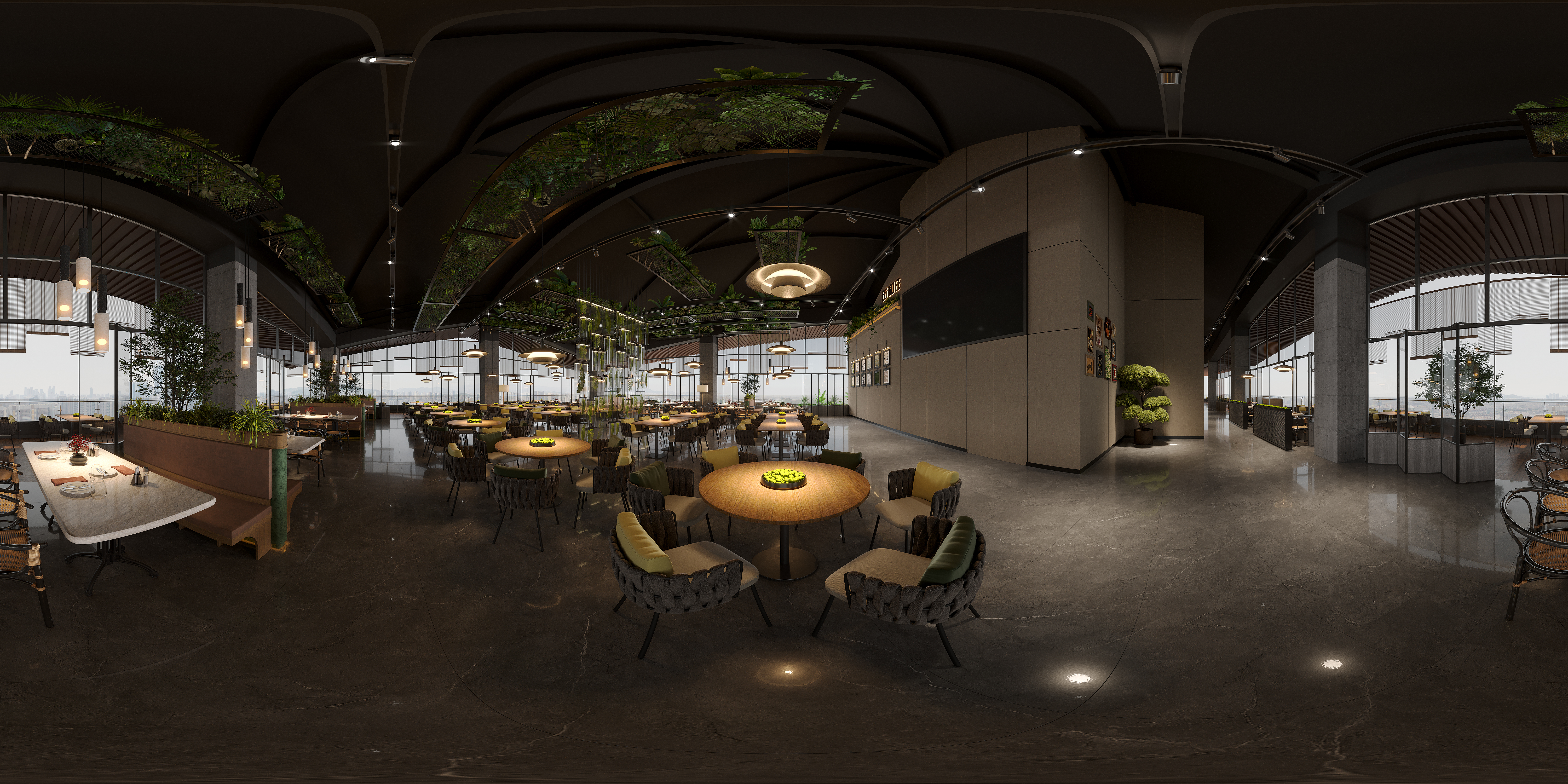 餐厅 （新中式跟工业风）混合-13