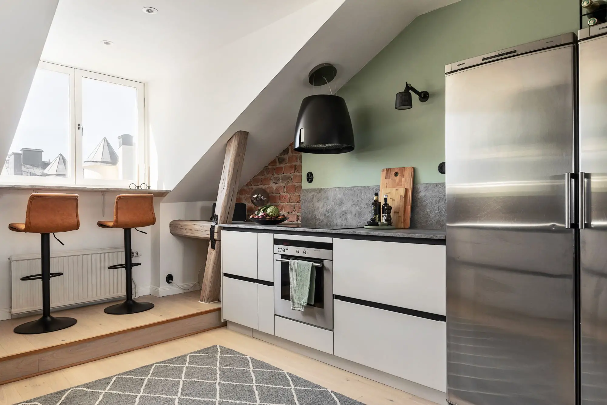 瑞典绿色陶土风格阁楼设计-10