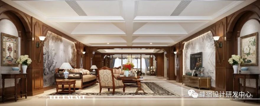 美式轻奢别墅设计,优雅宜居的蜂宿典范-25