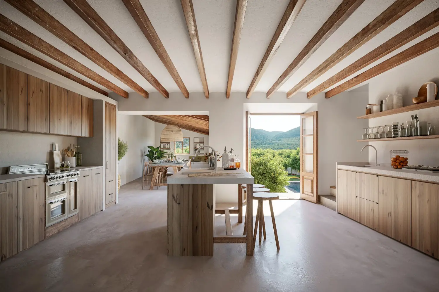 现代风格翻新西班牙马洛卡泳池别墅-2