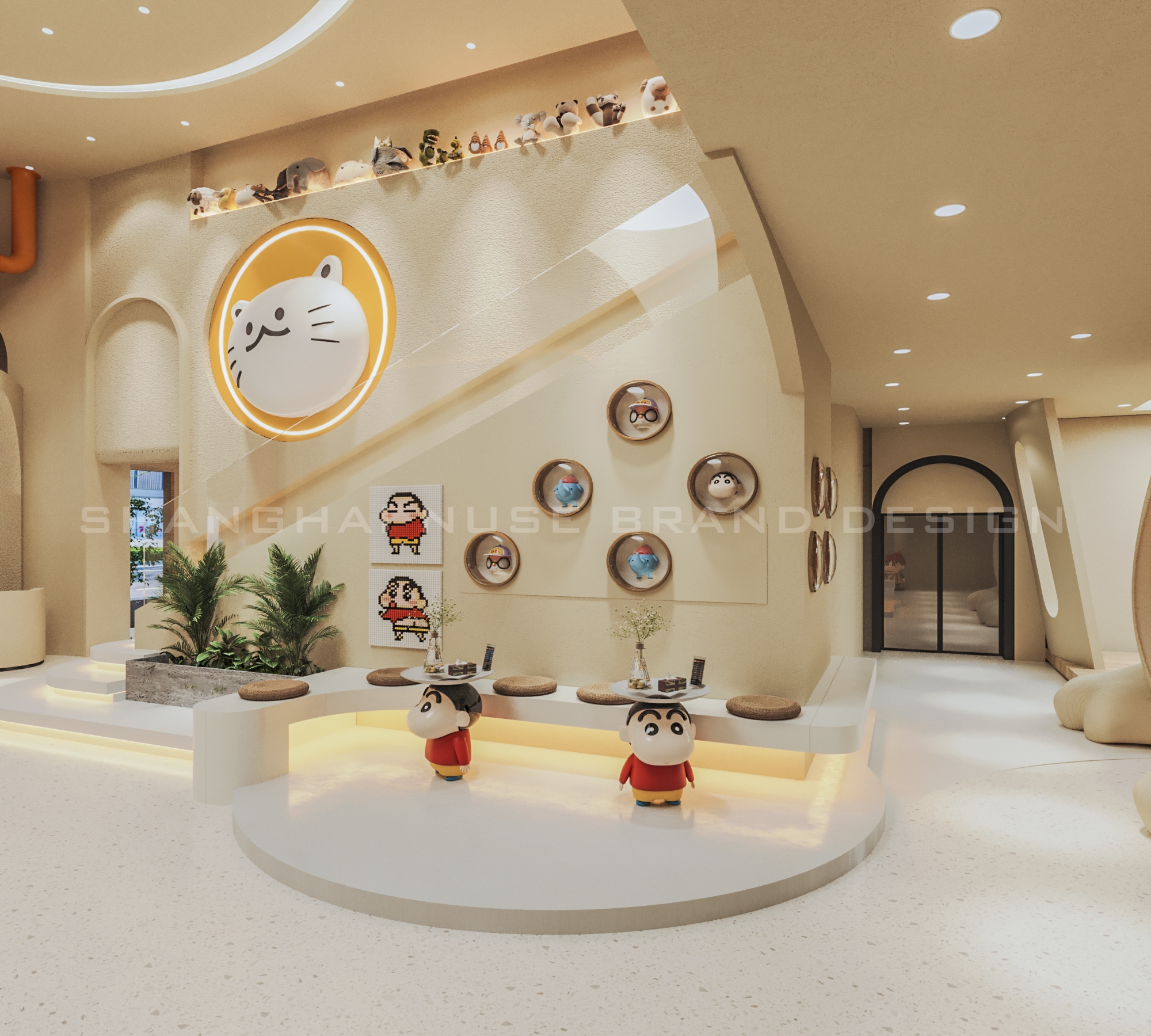 “蜡笔小新 + 桌游”猫咖沉浸式场景设计丨木村空间设计有限公司-28