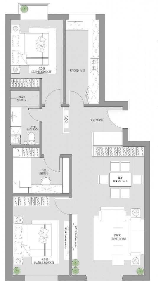 北京现代公寓变身记 | 两居变三居，玩转空间魔法-9