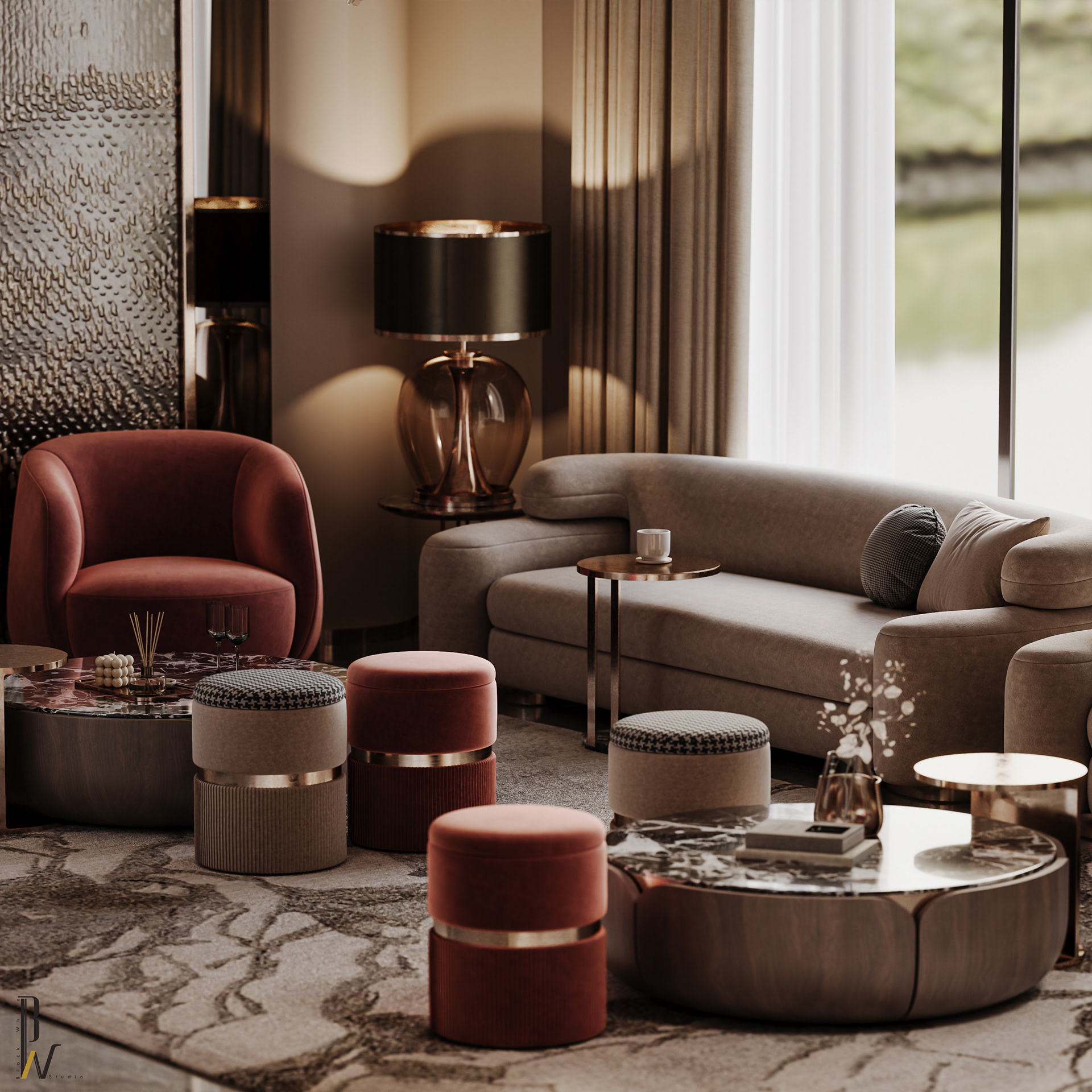 Lu·ury Women’s Majlis（奢华女性会客厅）丨沙特阿拉伯丨Black N White studio-4