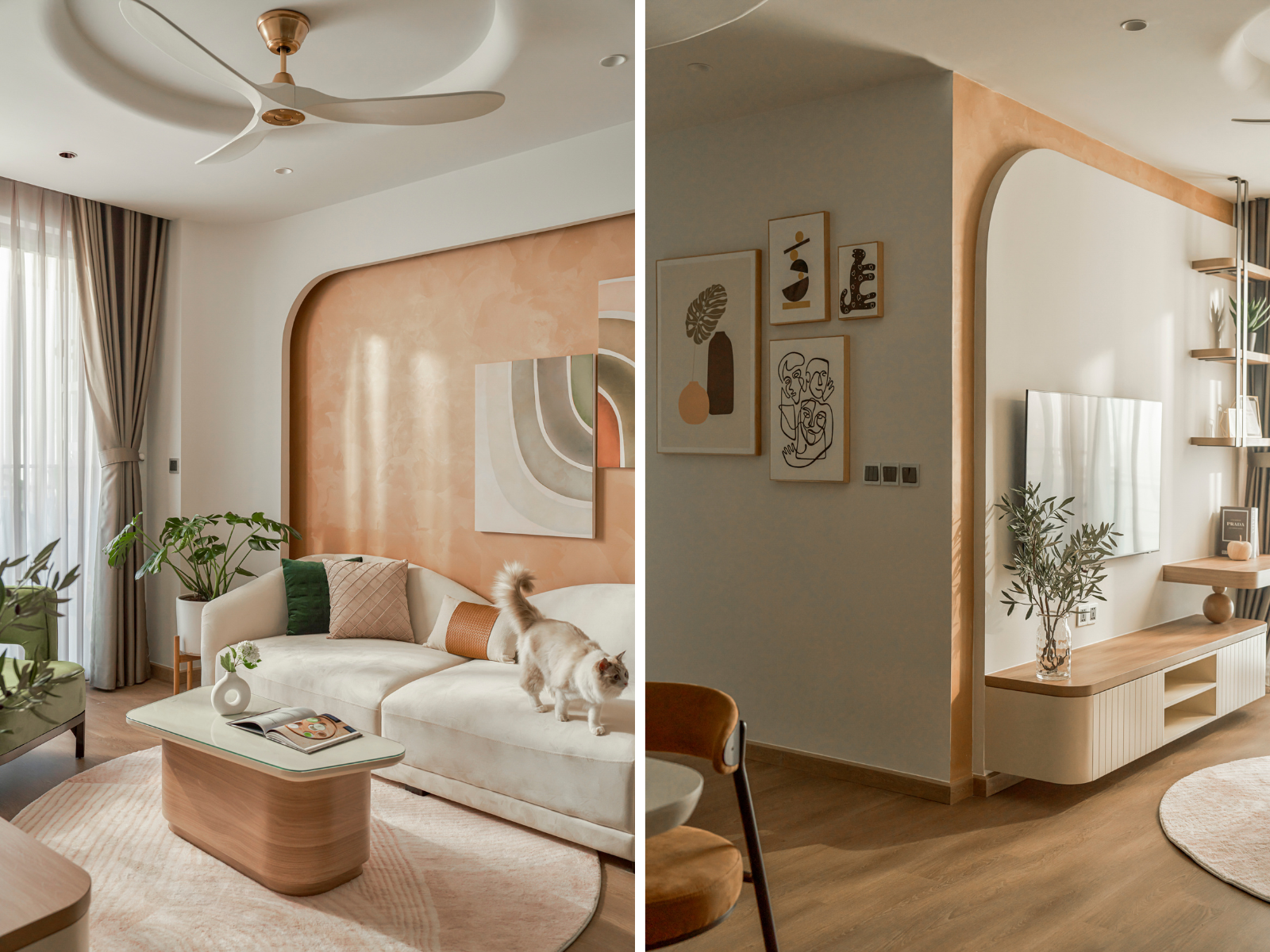 现代奶油风平层丨越南胡志明市-12