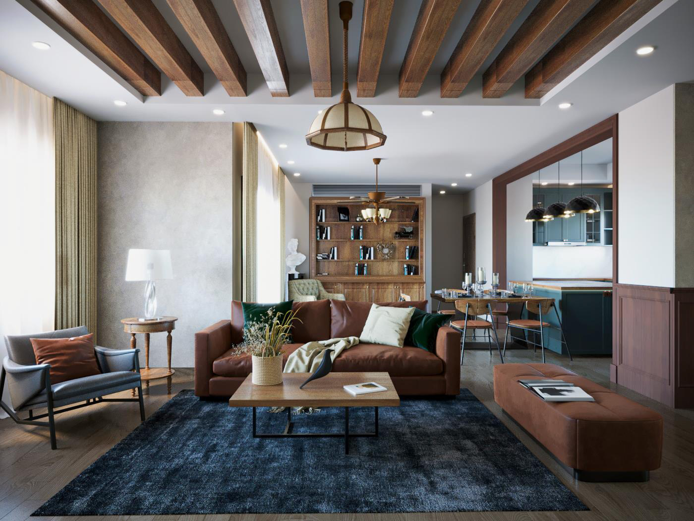 Modern American Living: Warm Woods & Timeless Comfort-0