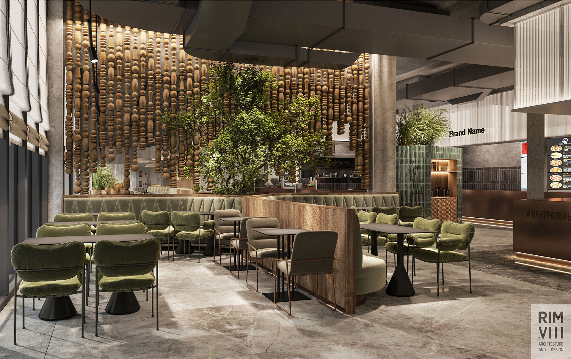 叶卡捷琳堡美食广场室内设计-16